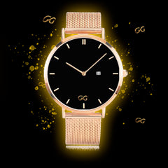 GG Gold Stainless Steel Bracelet Water resistance Unisex Luxury Watch