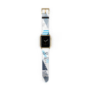 GG White Modern Art Apple Watch Band