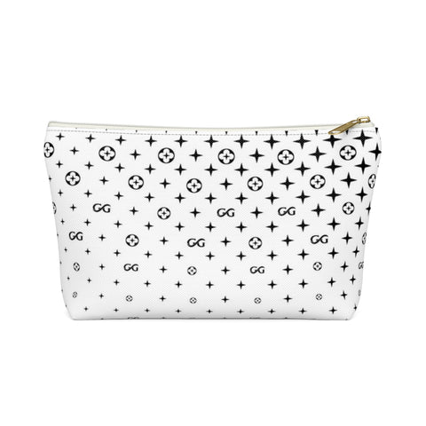 GG Style White Accessory Pouch w T-bottom GG New