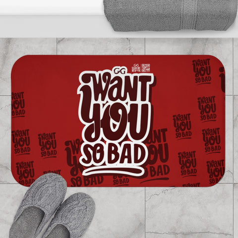 Want you So Bad Red Bath Mat