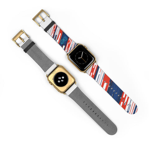 GG Red Blue and White Apple Watch Band