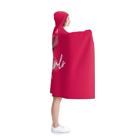Pink LIps  Hooded Blanket