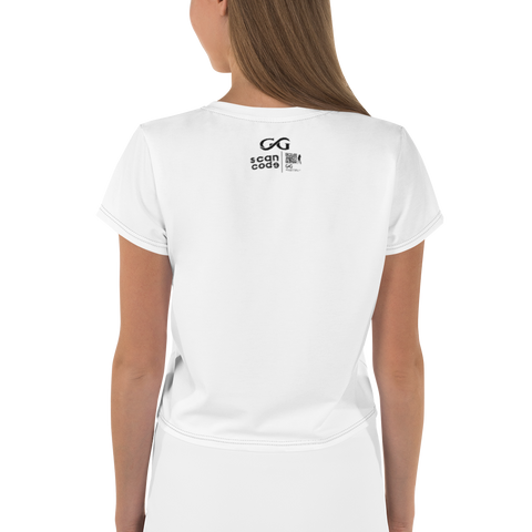 GG Beauty Forever White All-Over Print Crop Tee