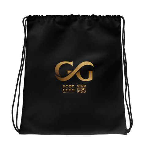 Black GG Drawstring bag