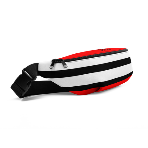 Black White and Red Fanny Pack