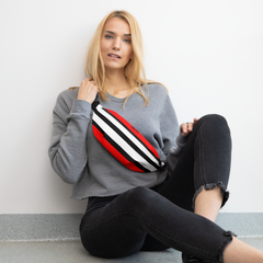 Red and Black Lines Fanny Pack