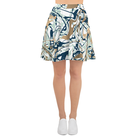 Abstract Skater Skirt