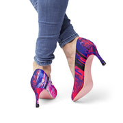 Purple and Red Women's High Heels
