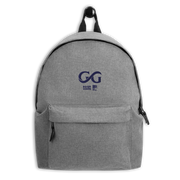 GG Gray Embroidered Backpack