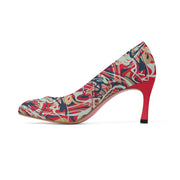 Red Abstract Art Women's High Heels