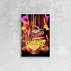 Sex Island V4 Wall Art for Home Decorations Stretched White Vertical Frame Ready to Hang, 16ⅹ24 inch