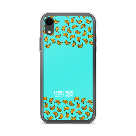 Banana Teal iPhone Case