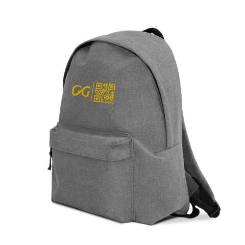 Black Embroidered GG Backpack