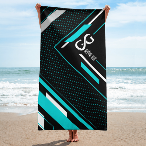 Teal and Black GG Towel