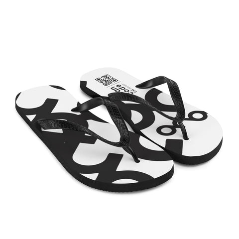 White and Black Flip-Flops