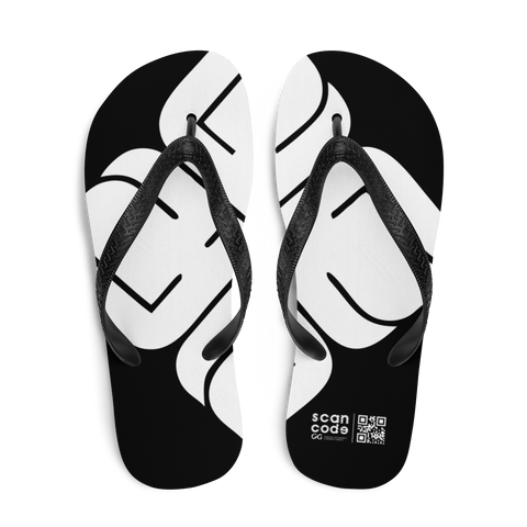 Black and White Flip-Flops