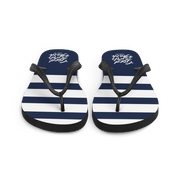 Navy Blue and White Stripes Flip-Flops